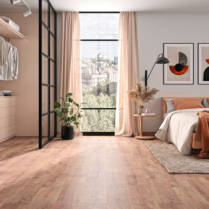 SUELO LAMINADO PUREFLOR 7MM-AC4 ROBLE TOBACCO